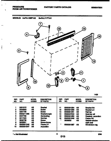 Window mounting parts