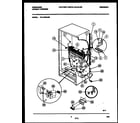 Frigidaire FFU16F6AW5 system and automatic defrost parts diagram