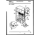 Universal/Multiflex (Frigidaire) MFU20F3BW0 system and automatic defrost parts diagram