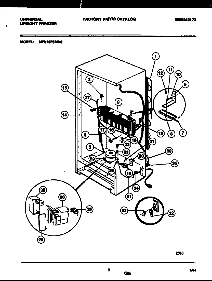 System and automatic defrost parts