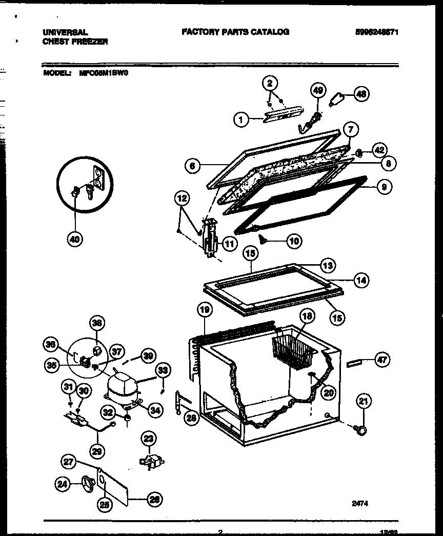 Chest freezer parts