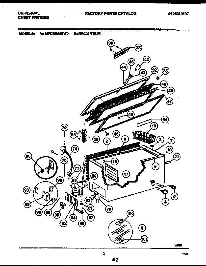 Chest freezer parts