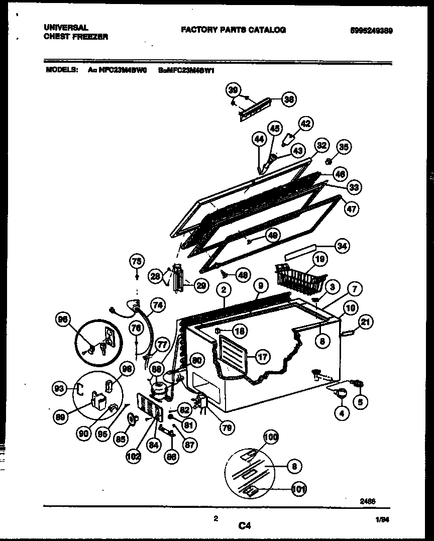 Chest freezer parts