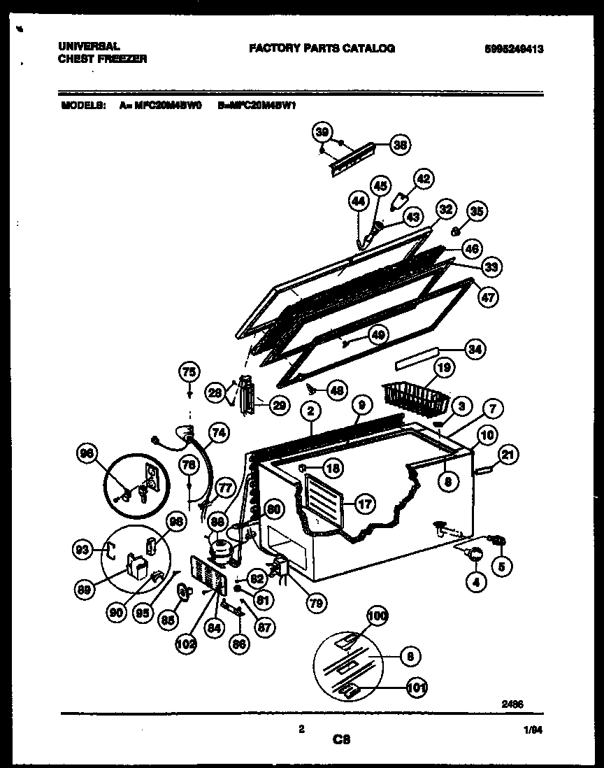 Chest freezer parts