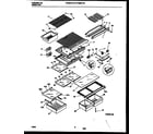 Frigidaire FPGS21TIAL0 shelves and supports diagram