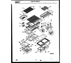 Frigidaire FPGS21TIAW0 shelves and supports diagram
