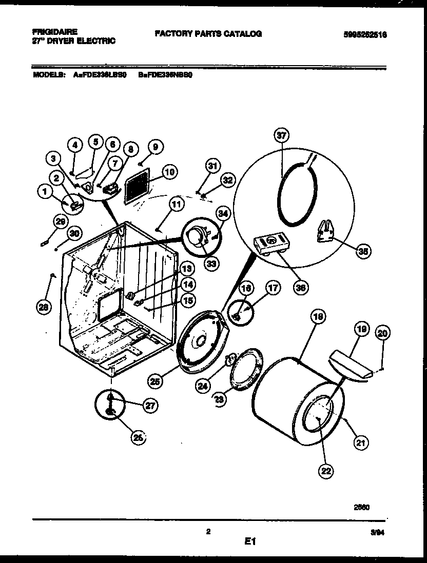 Cabinet and component parts