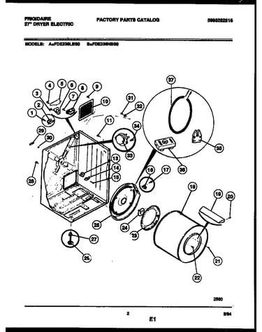 Cabinet and component parts