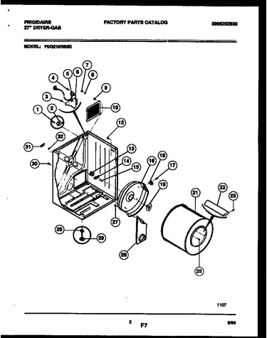 Cabinet and component parts