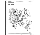 Frigidaire FDE116RBW0 cabinet and component parts diagram