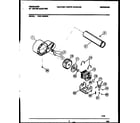 Frigidaire FDE116RBW0 blower and drive parts diagram