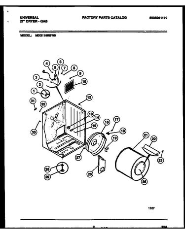 Cabinet and component parts