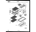 Frigidaire FRT13CRAD0 shelves and supports diagram