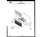 Frigidaire FAC053T7A3 cabinet front and wrapper diagram