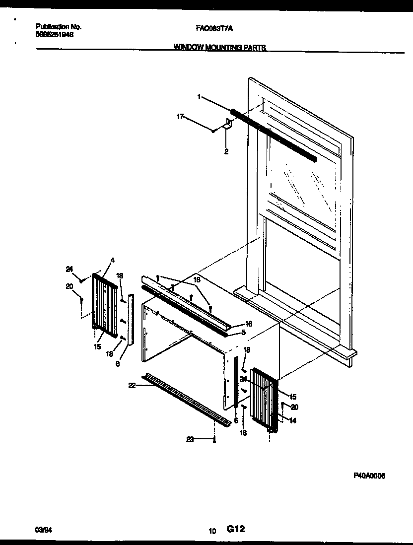 Window mounting parts