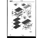 Frigidaire FRT17CRAY0 shelves and supports diagram