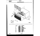 Frigidaire FAC053T7A1 cabinet front and wrapper diagram