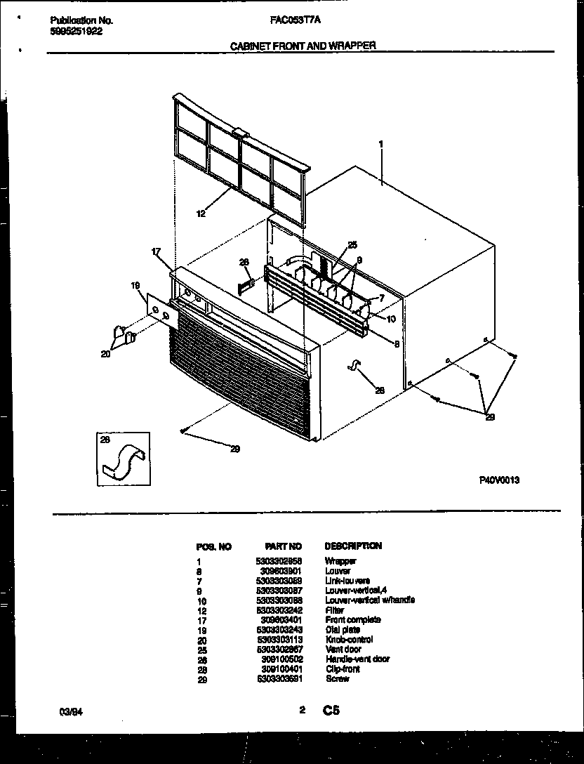 Cabinet front and wrapper