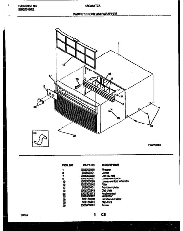 Cabinet front and wrapper