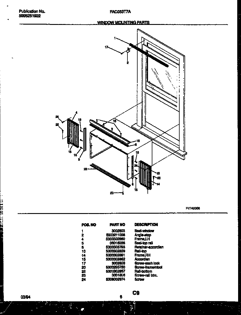 Window mounting parts