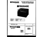 Frigidaire FAC063T7A1 front cover diagram