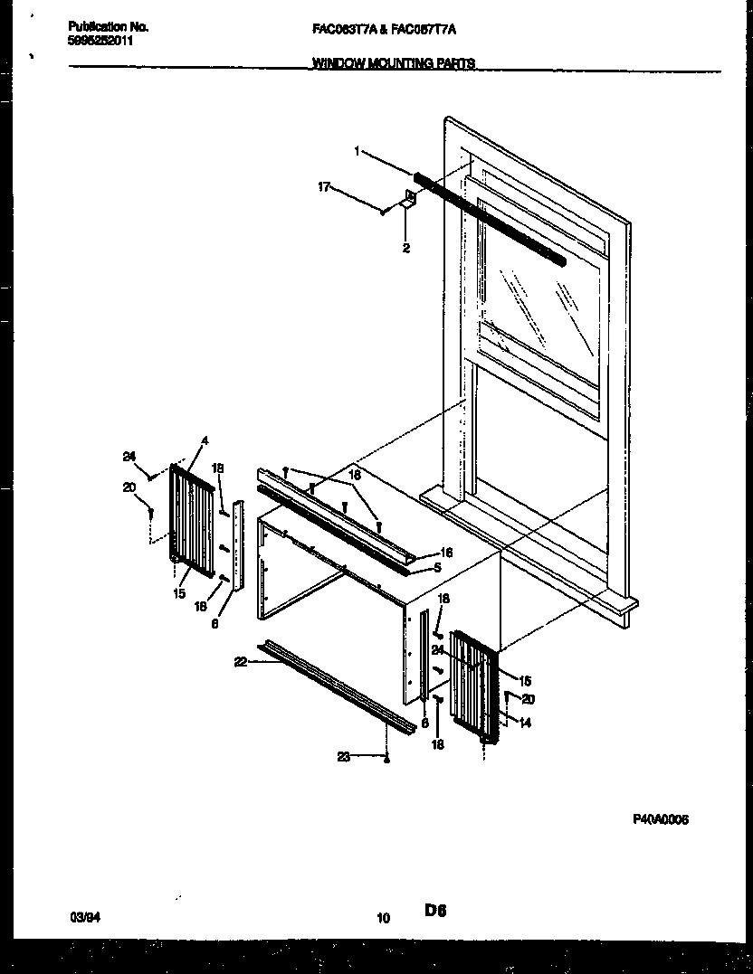 Window mounting parts