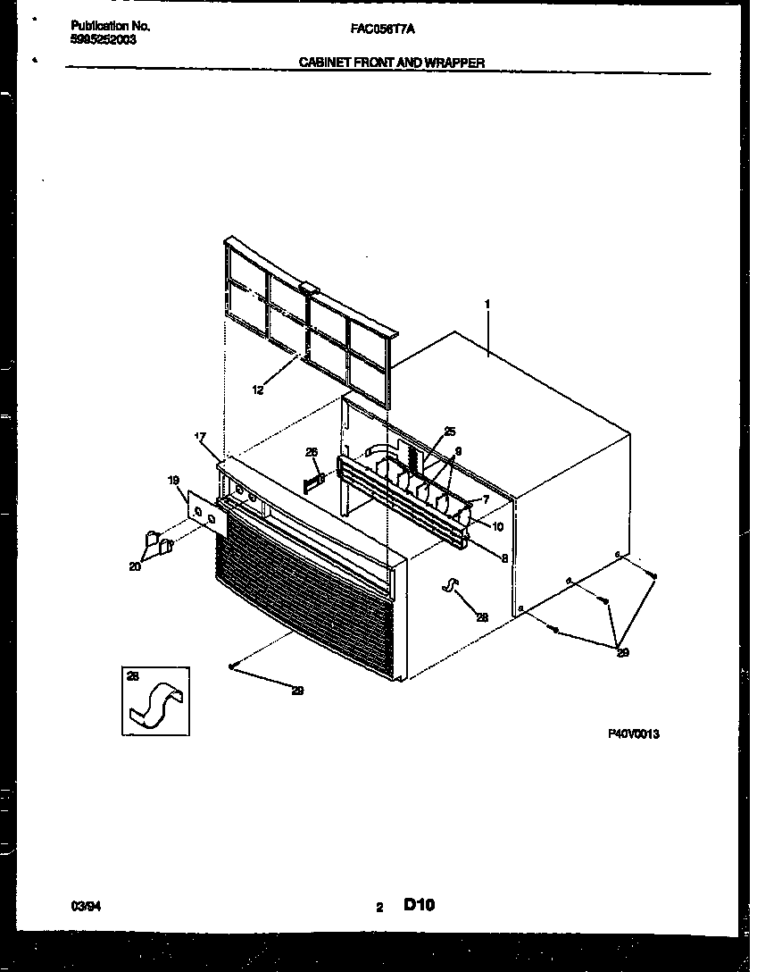 Cabinet front and wrapper