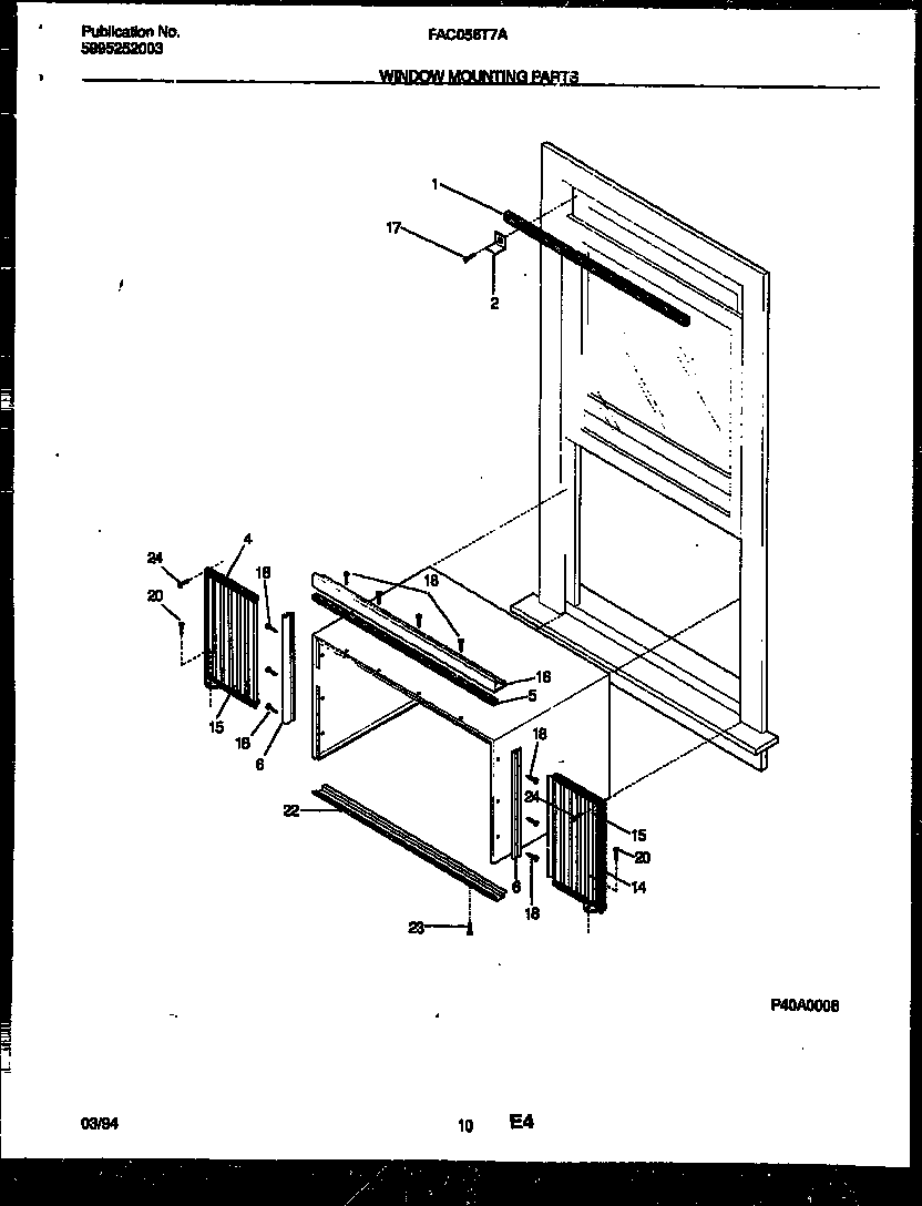 Window mounting parts