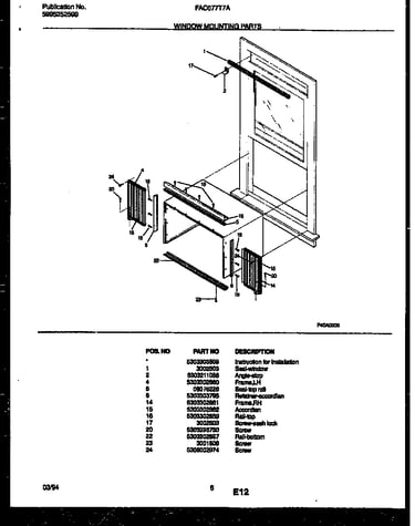 Window mounting parts