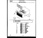 Frigidaire FAC086T7A2 cabinet front and wrapper diagram