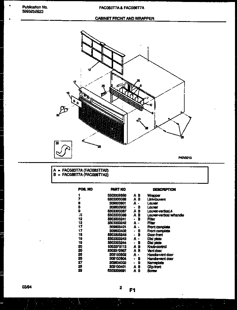 Cabinet front and wrapper
