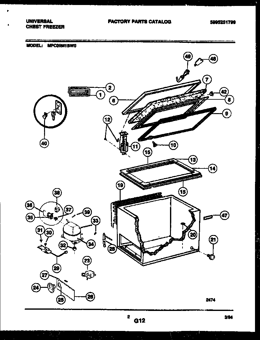 Chest freezer parts