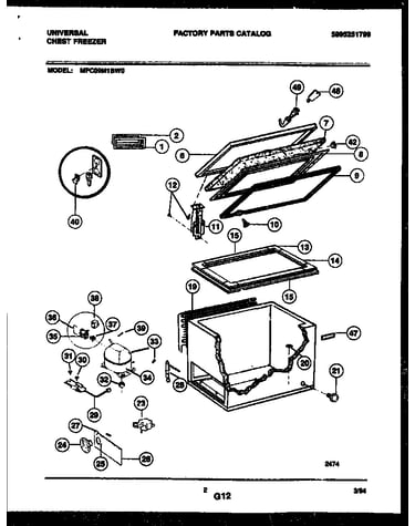 Chest freezer parts