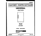 Universal/Multiflex (Frigidaire) MFU14F3BW1  diagram