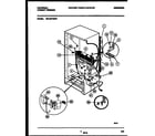 Universal/Multiflex (Frigidaire) MFU20F3BW1 system and automatic defrost parts diagram