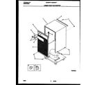 Frigidaire MDD25TF1 cabinet front and wrapper diagram
