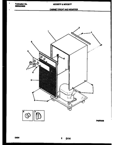 Cabinet front and wrapper