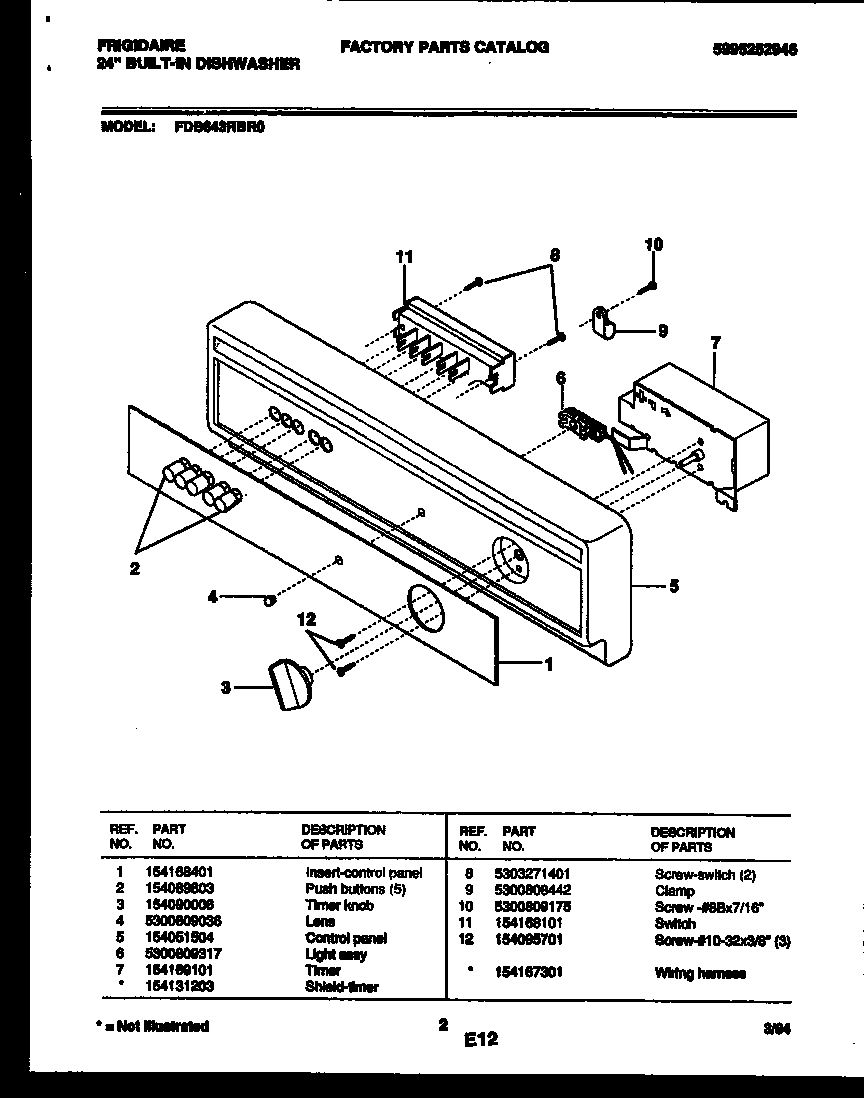 CONSOLE AND CONTROL PARTS