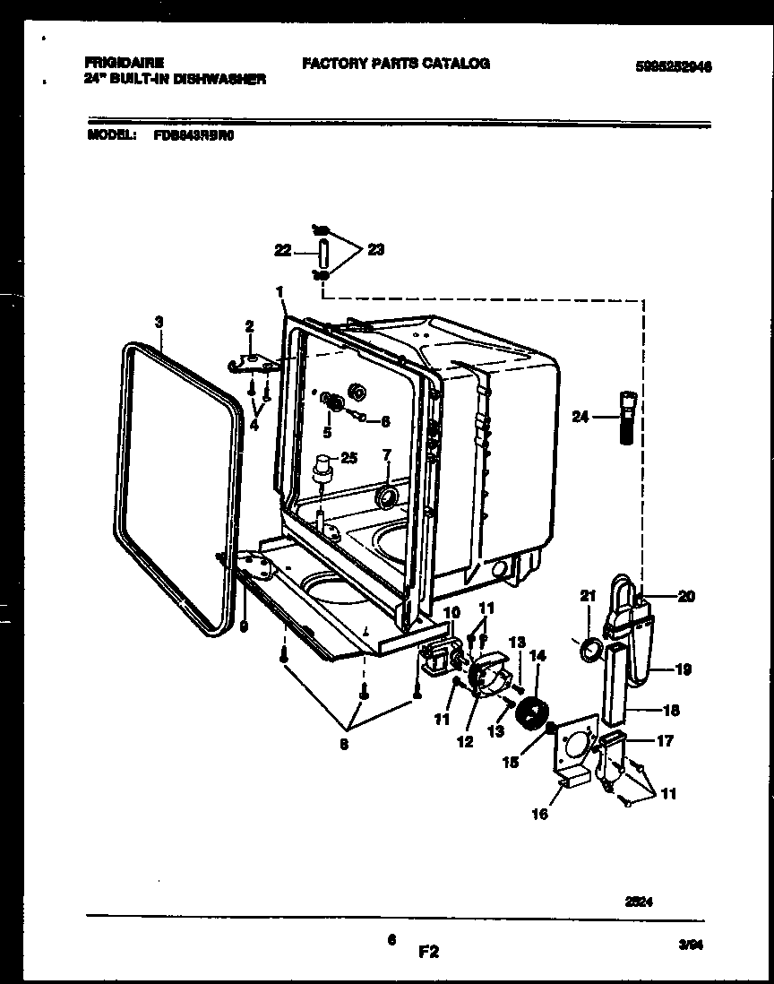 TUB AND FRAME PARTS