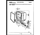 Frigidaire FDB643RBR0 tub and frame parts diagram
