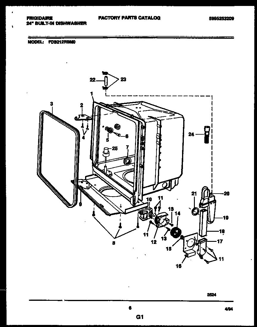 TUB AND FRAME PARTS