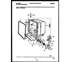 Frigidaire FDB212RBM0 tub and frame parts diagram