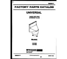 Tappan HV2730B cover sheet-text diagram