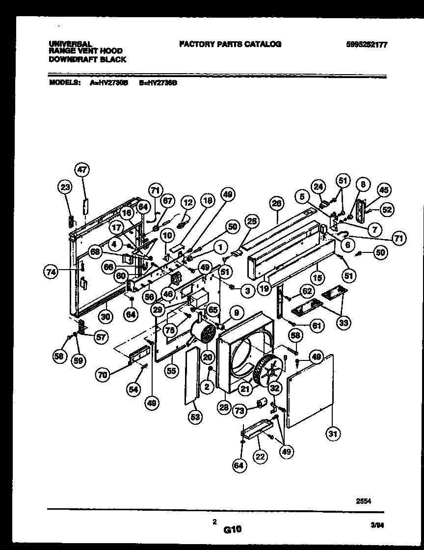 RANGE VENT HOOD PARTS