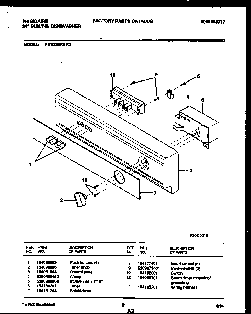 CONSOLE AND CONTROL PARTS