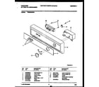 Frigidaire FDB232RBR0 console and control parts diagram
