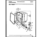 Frigidaire FDB232RBR0 tub and frame parts diagram