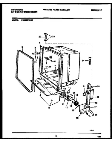 Tub and frame parts