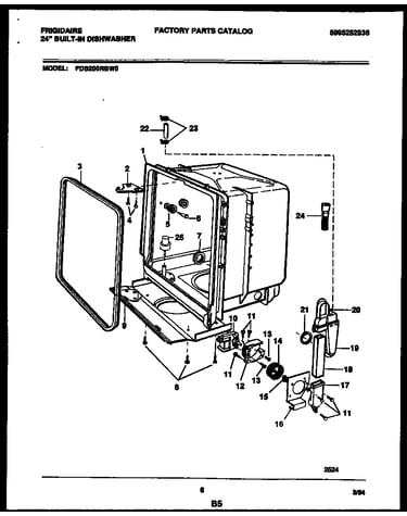 Tub and frame parts