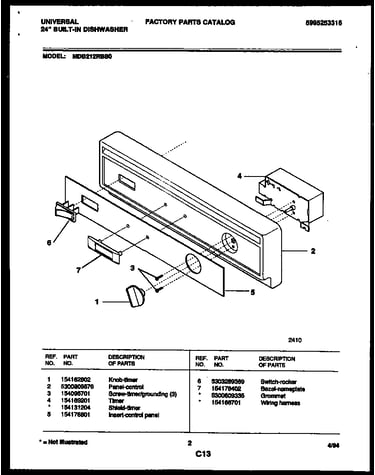 Console and control parts